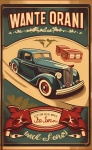 Vintage reklamní plakát auta