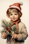 Vintage kinderen met Kerstmis