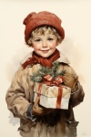 Vintage gyerekek karácsonykor