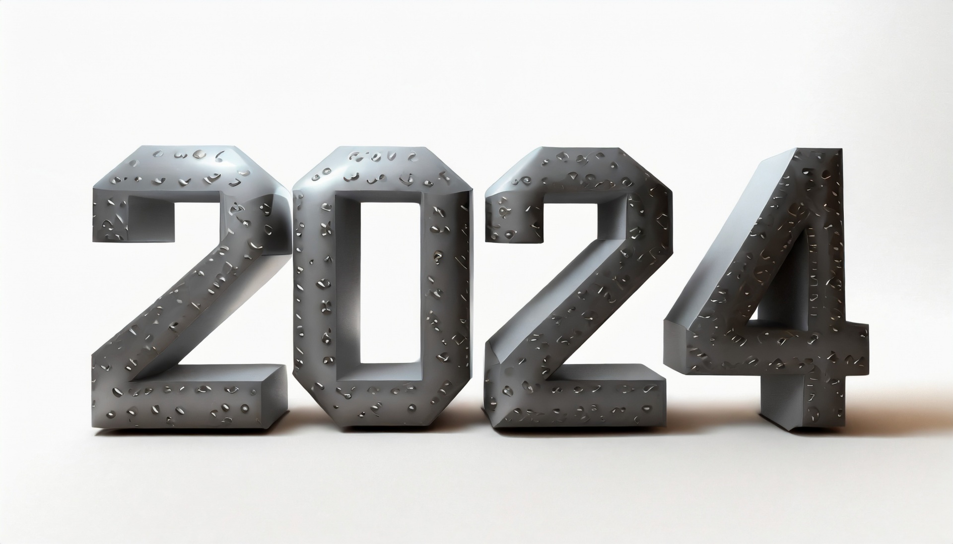 Cijfers, 2024, Nieuwjaar, in 3D Gratis Stock Foto - Public Domain Pictures