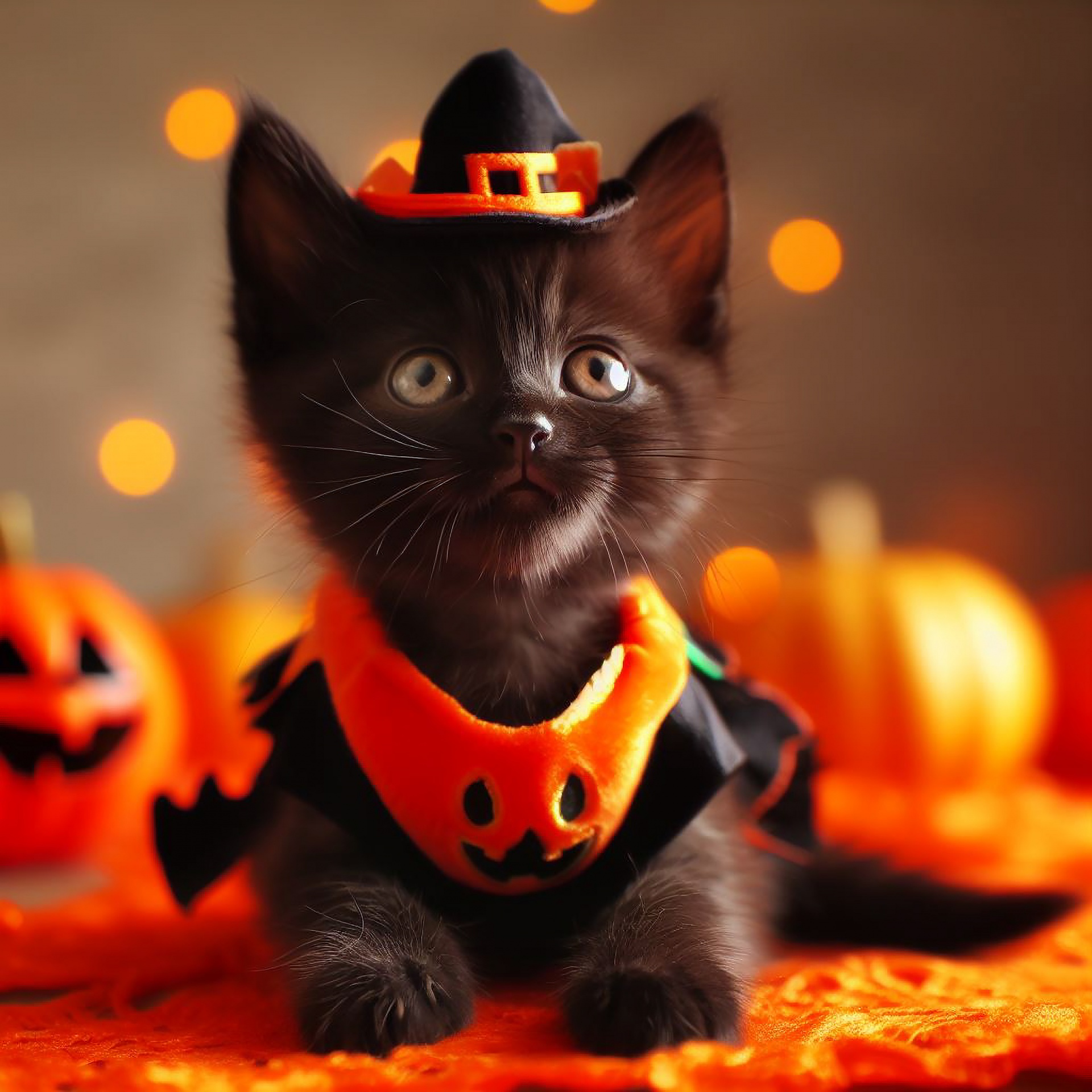 Cute Halloween Kitten Free Stock Photo - Public Domain Pictures