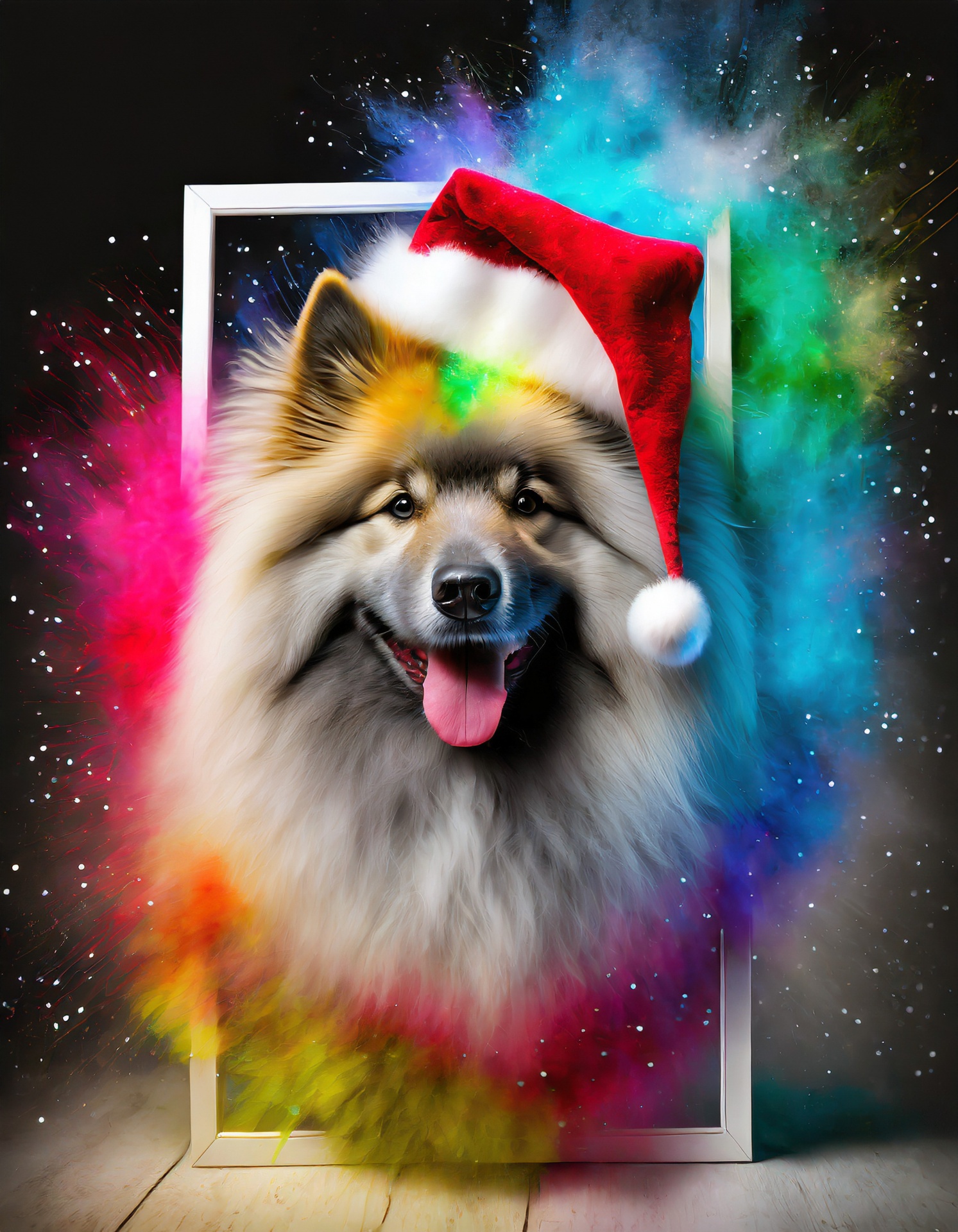 Dog, Keeshond, Christmas Day Free Stock Photo - Public Domain Pictures