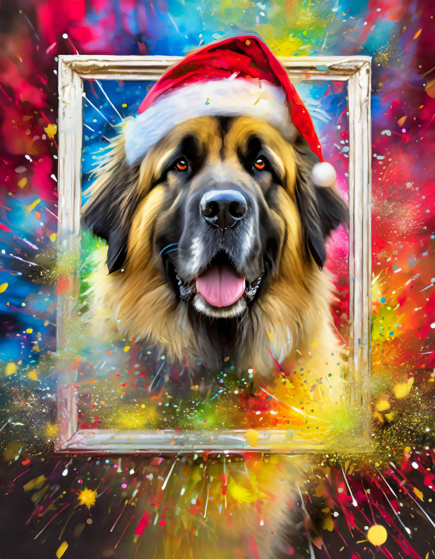 Dog, Leonberger, Christmas Day Free Stock Photo - Public Domain Pictures