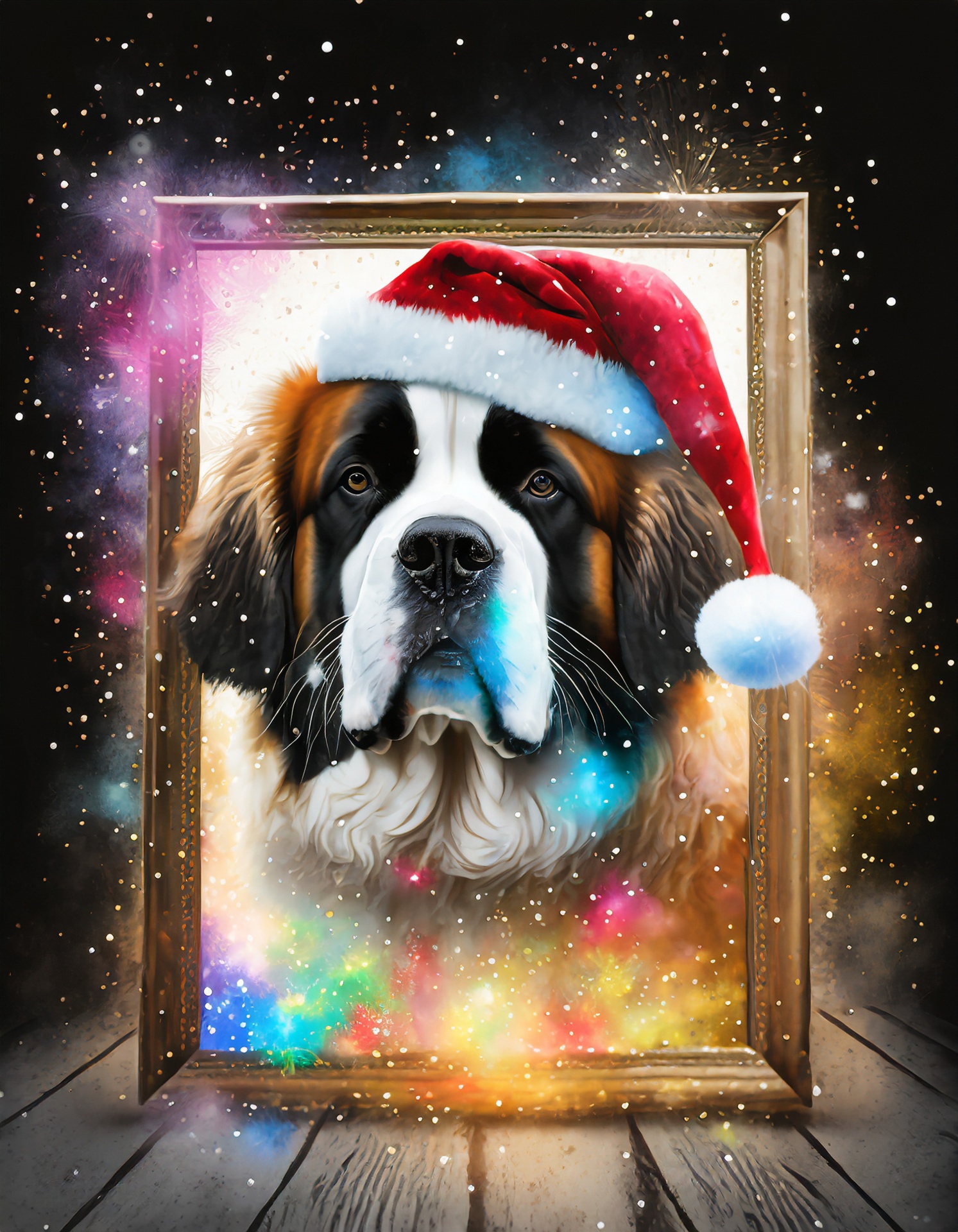 Dog, Saint Bernard, Christmas Day Free Stock Photo - Public Domain Pictures