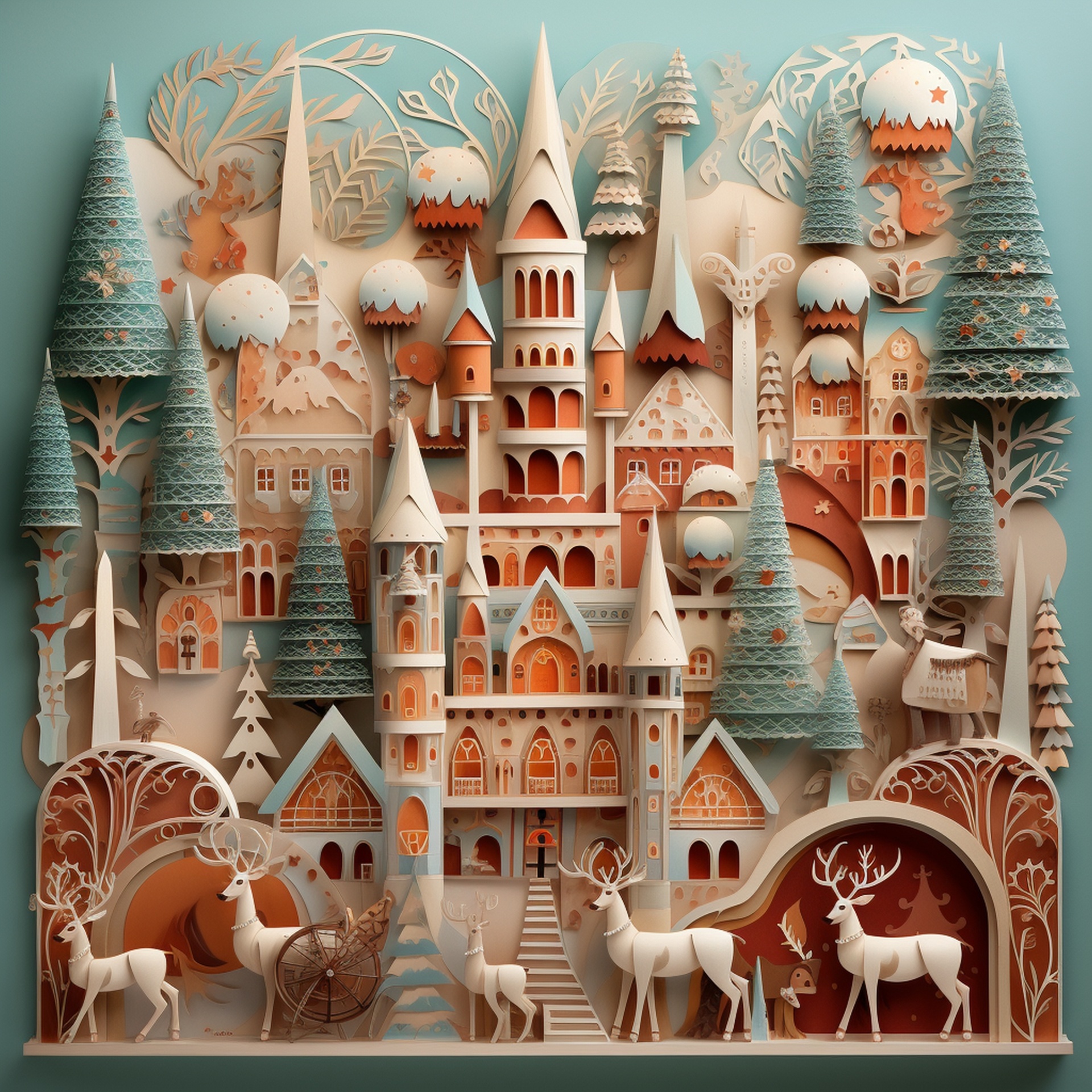 Whimsical Christmas Papercraft Art Free Stock Photo - Public Domain ...