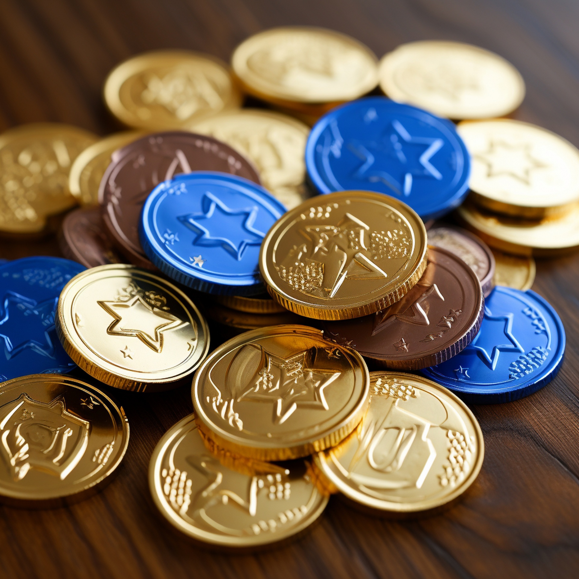 Gelt Chocolate Candy Coins Free Stock Photo - Public Domain Pictures