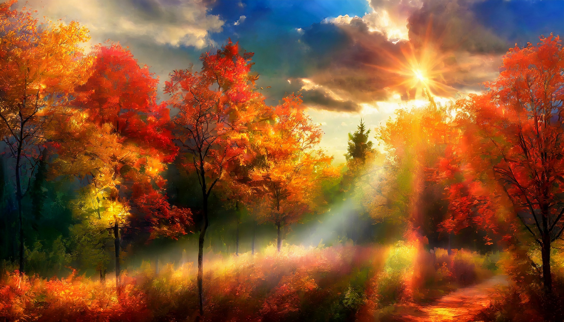 Landscape, Autumn Colours Free Stock Photo - Public Domain Pictures