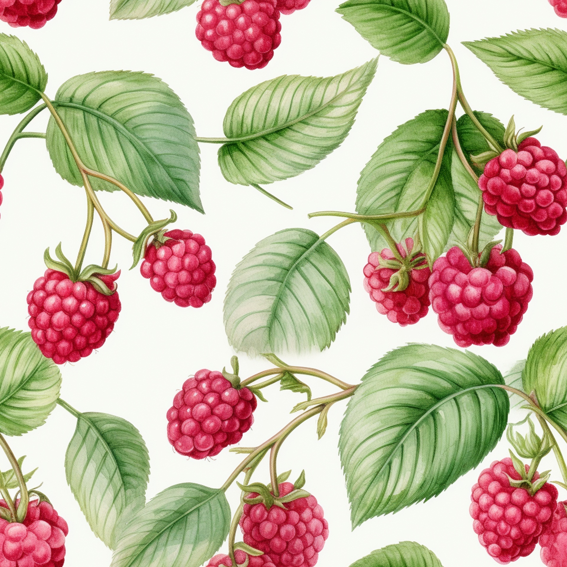 Seamless Raspberry Fruit Pattern Free Stock Photo - Public Domain Pictures