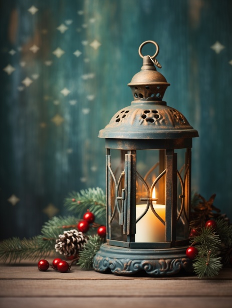 Vintage Christmas Lantern Free Stock Photo - Public Domain Pictures