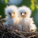 Baby Egrets Nest