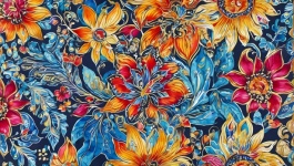 Batik Flowers Pattern Background