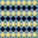 Modrý žlutý argyle diamantový vzor