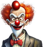 Clown, Old Man, Caricature, Png