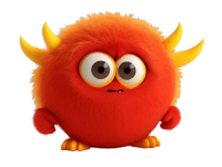 Cute and funny colorful monster