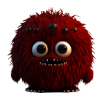 Cute and funny colorful monster