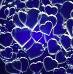 Abstract de fundal de inimi de sticlă
