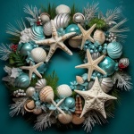 Blue Nautical Christmas Wreath