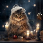 Karácsonyi macska fotónyomtatás