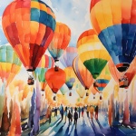 Arte do Festival de Balões de Ar Quente