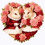 Mice mouse valentine art print