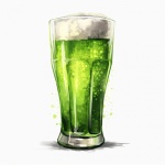 St. Patrick&039;s Day green Beer Art