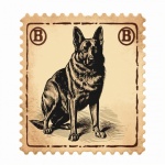 Selo de cão pastor alemão