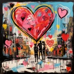 Valentine Heart Graffiti Art Print