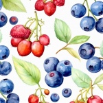 Blueberry cherry pattern