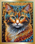 Cats Art Painting Abstract