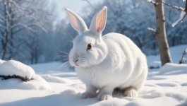 AI-generated Snow Bunny