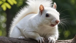 AI Generated White Squirrel