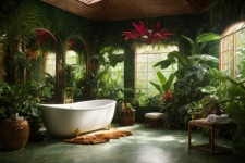 Luxury bathroom - jungle theme