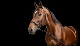 Retrato animal, cavalo marrom