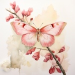 Rosy Maple Moth Art