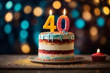 Sweet Birthday cake - 40th years