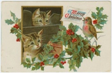 Vintage karácsonyi képeslap
