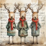 Whimsical Reindeer Chorus