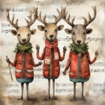 Whimsical Reindeer Chorus
