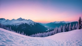 Winter Landscape Sunset