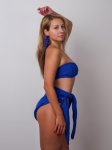 Woman, Model, Pose, Swimsuit, Blue