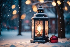 Sfondo lanterna di Natale