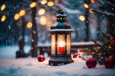Sfondo lanterna di Natale