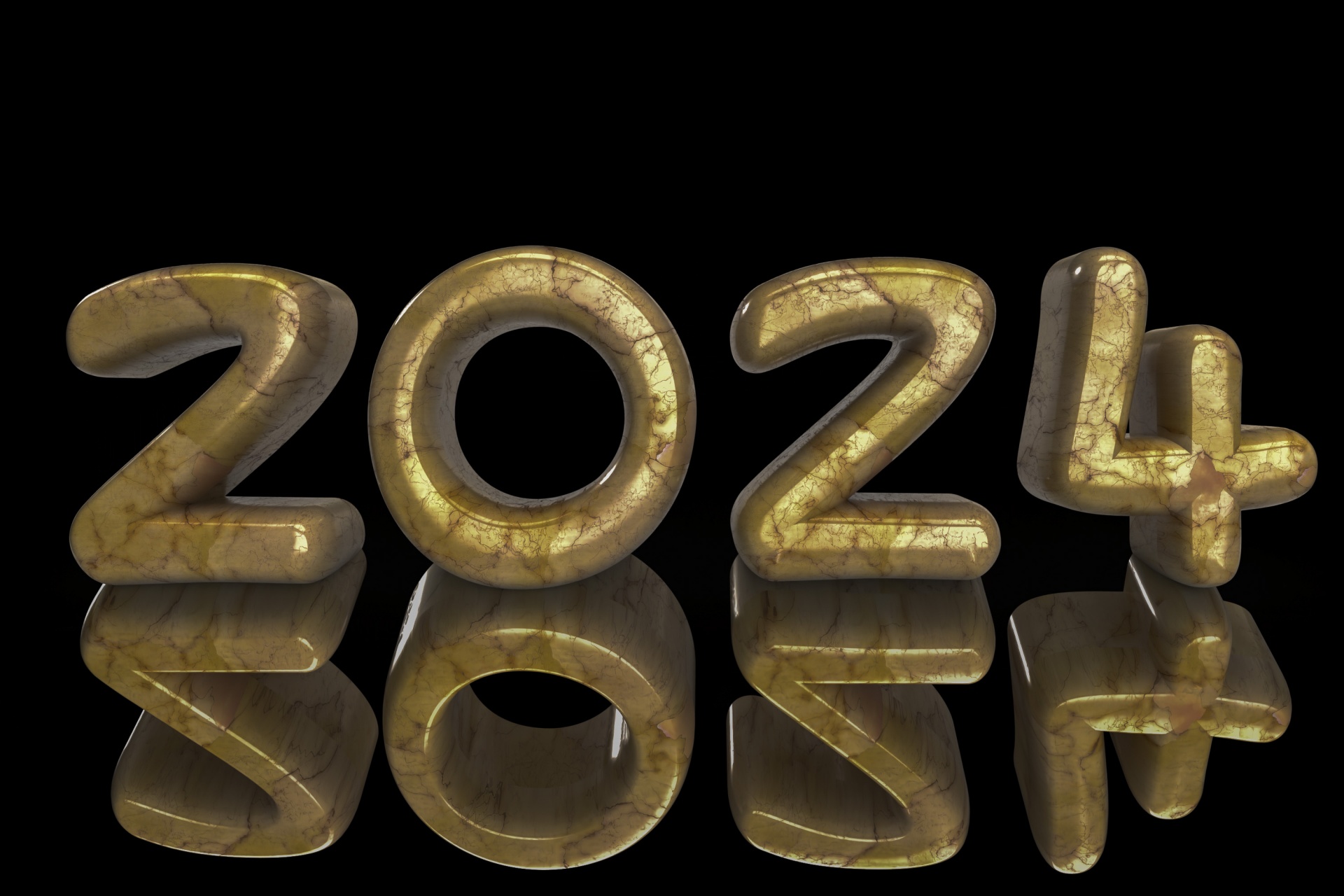 2024, New Year, Digital Art Free Stock Photo - Public Domain Pictures