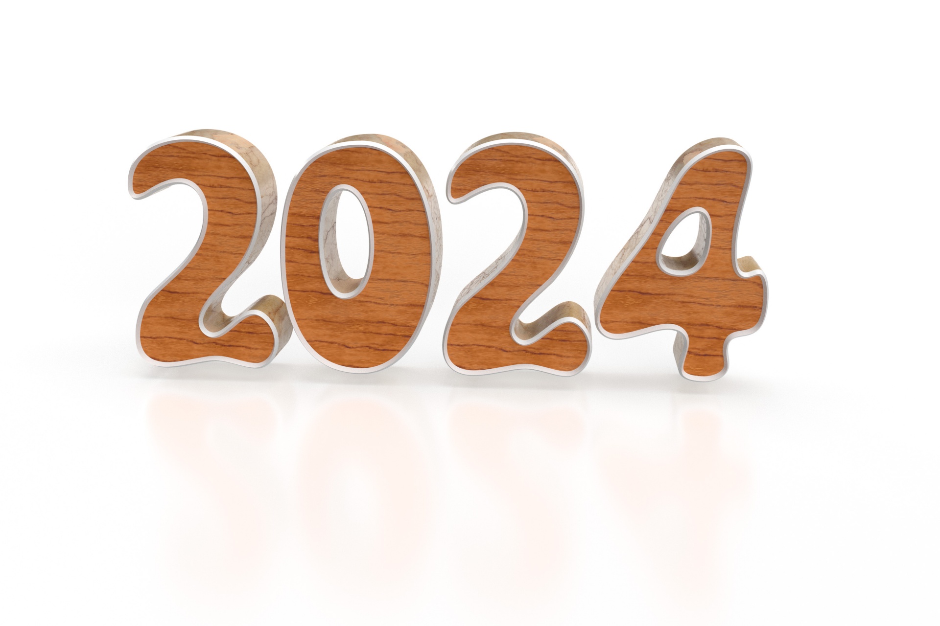 Numbers, 2024, New Year, In 3D Free Stock Photo - Public Domain Pictures