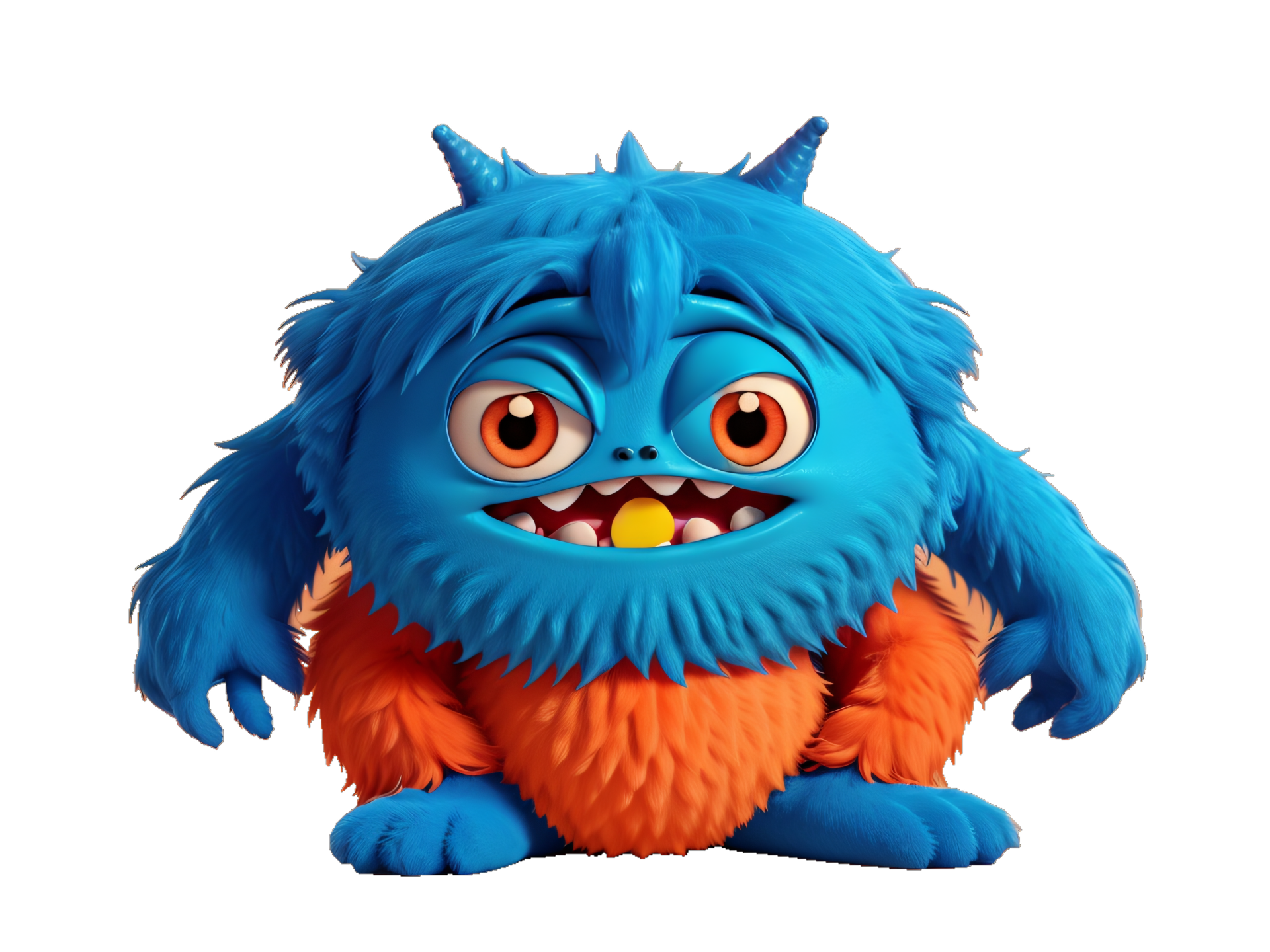 Cute Fluffy Monster 3D Cartoon Free Stock Photo - Public Domain Pictures