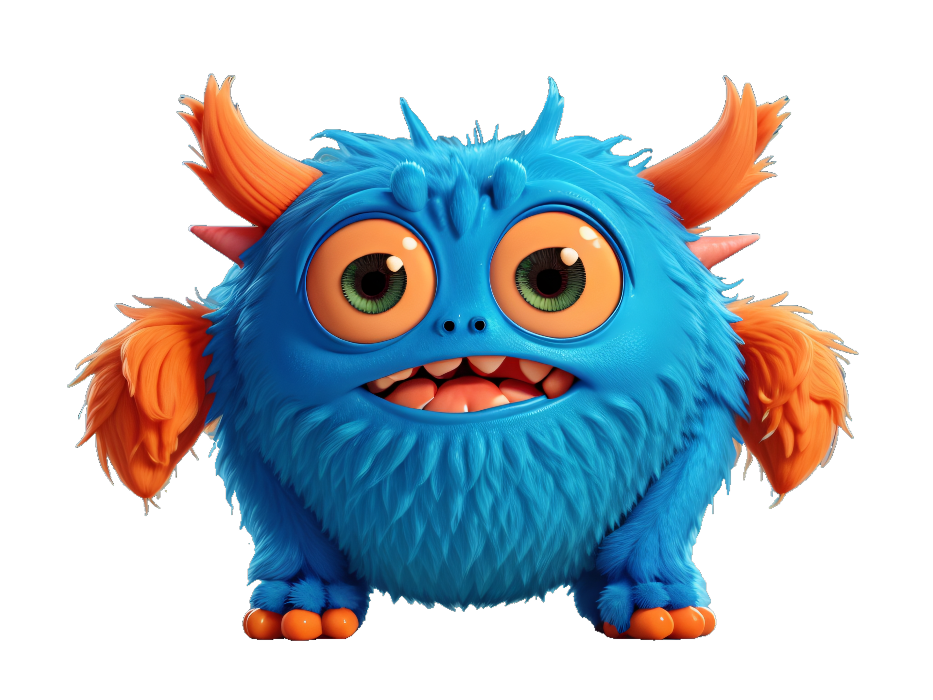 Cute Fluffy Monster 3D Cartoon Free Stock Photo - Public Domain Pictures