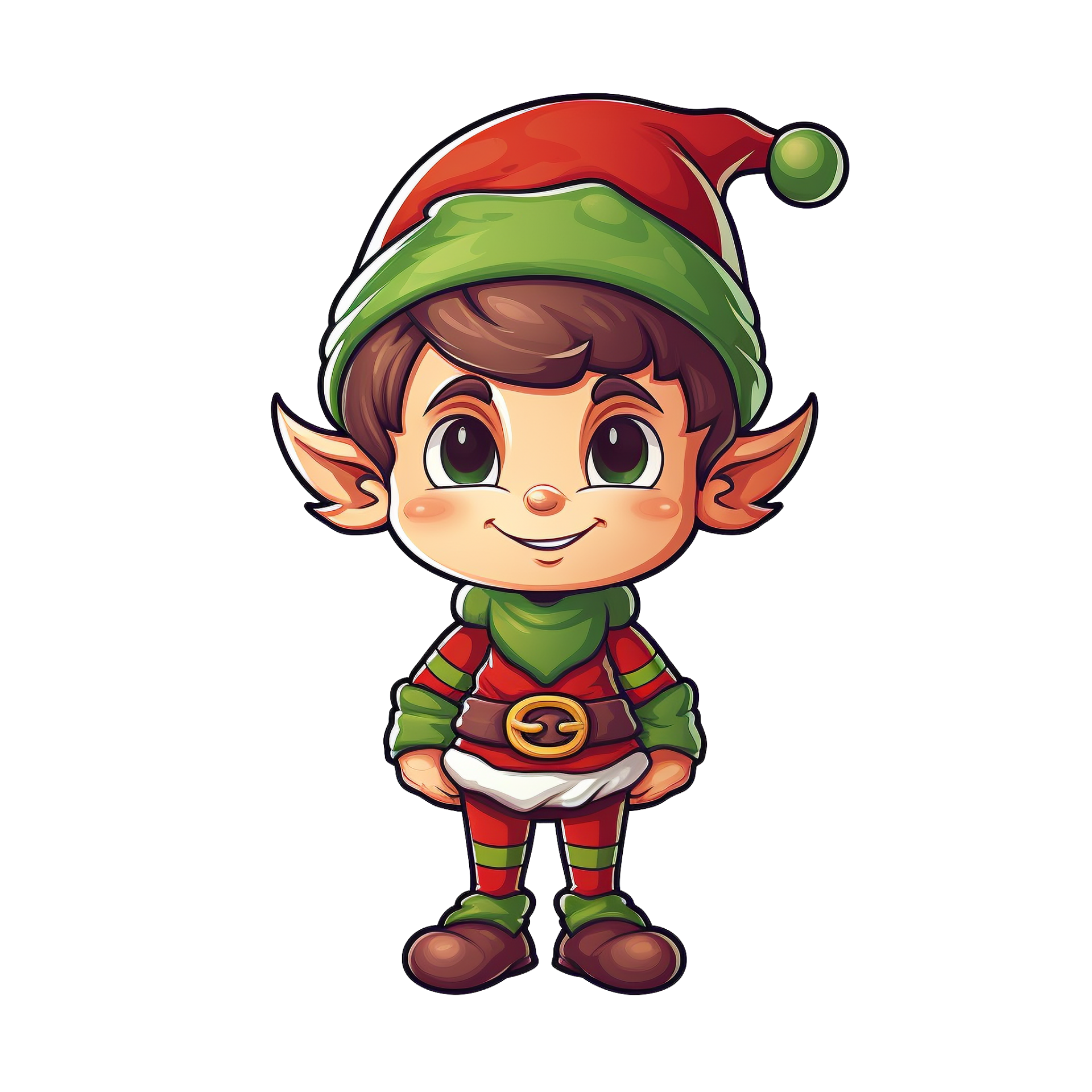 Cute Christmas Elf Cartoon Free Stock Photo - Public Domain Pictures