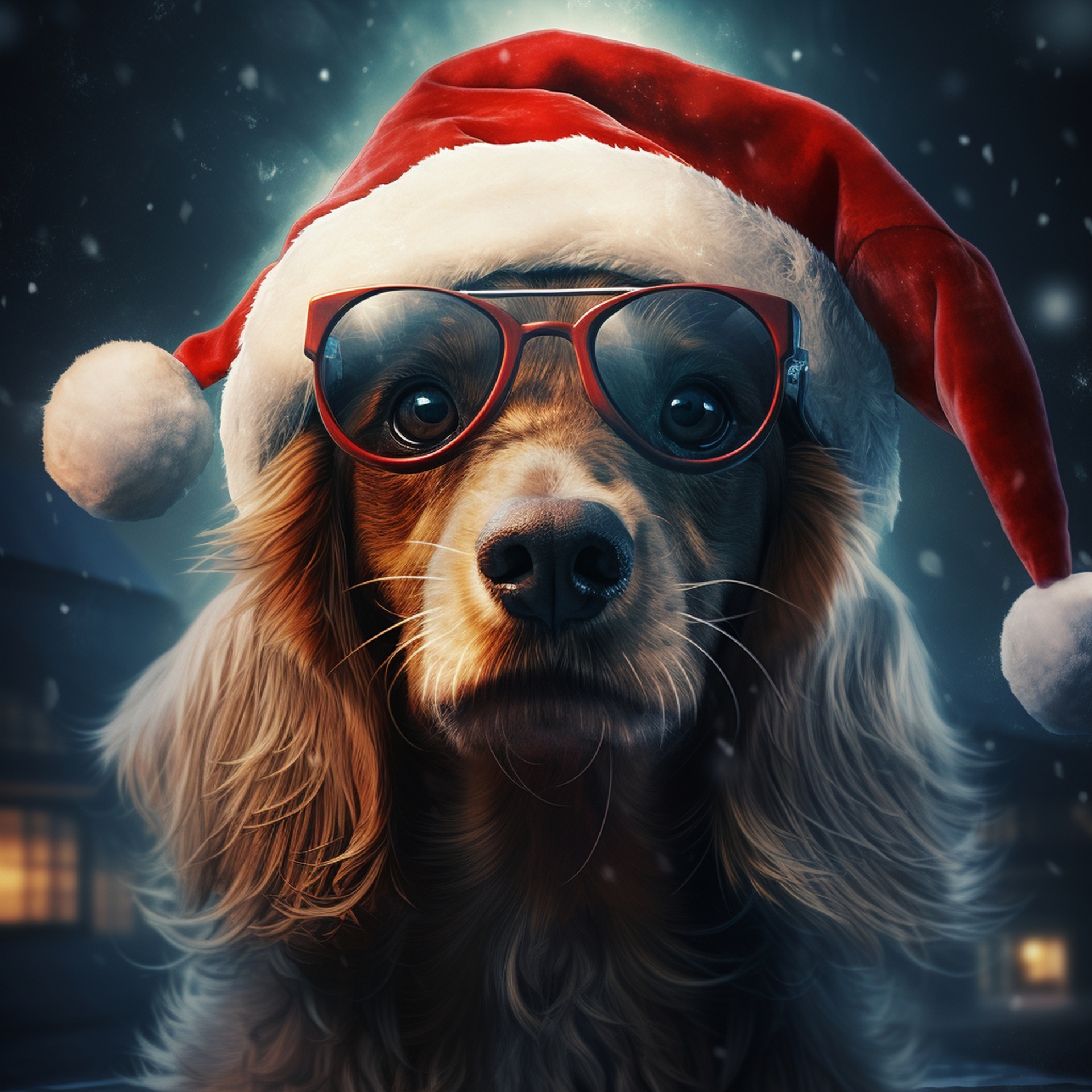 Funny Christmas Dog Holiday Art Free Stock Photo - Public Domain Pictures
