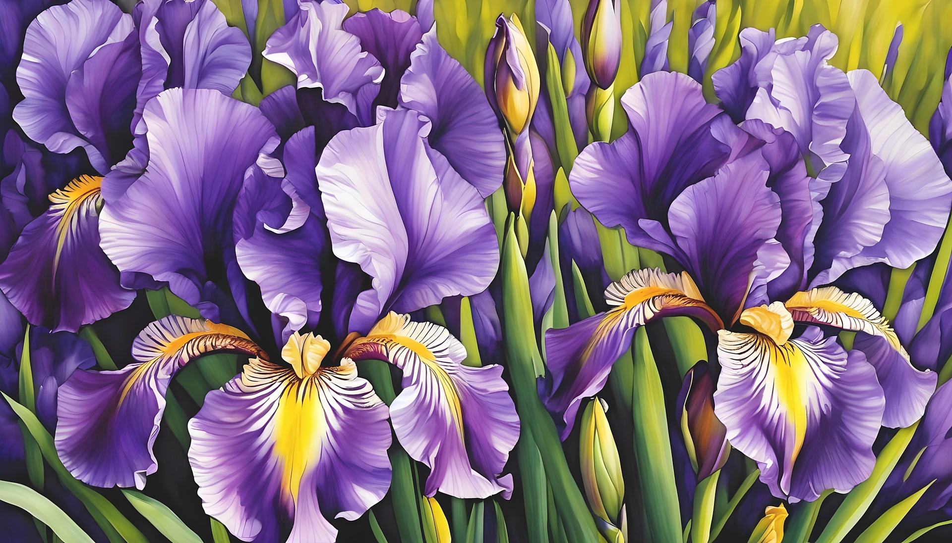 Iris Flower Blossoms Art Free Stock Photo - Public Domain Pictures