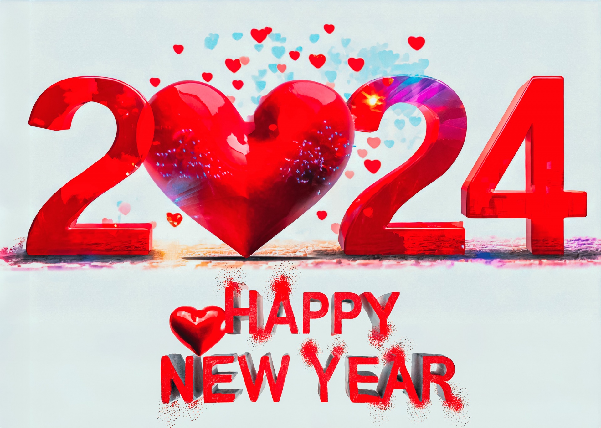 Новый год 2024, поздравительная открытка Бесплатная фотография - Public ...